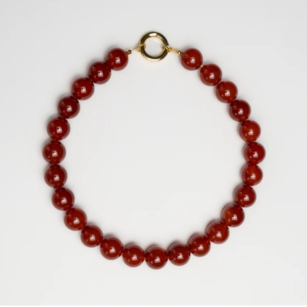 Stellar Whispers Grace Carnelian Necklace